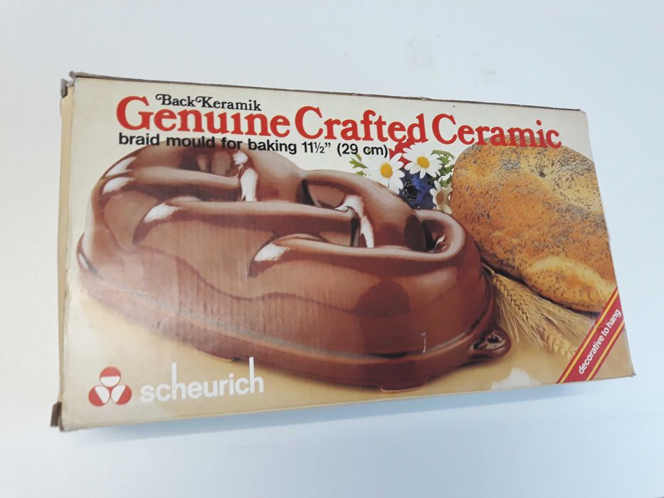 Retro forma ceramiczna do pieczenia ciasta