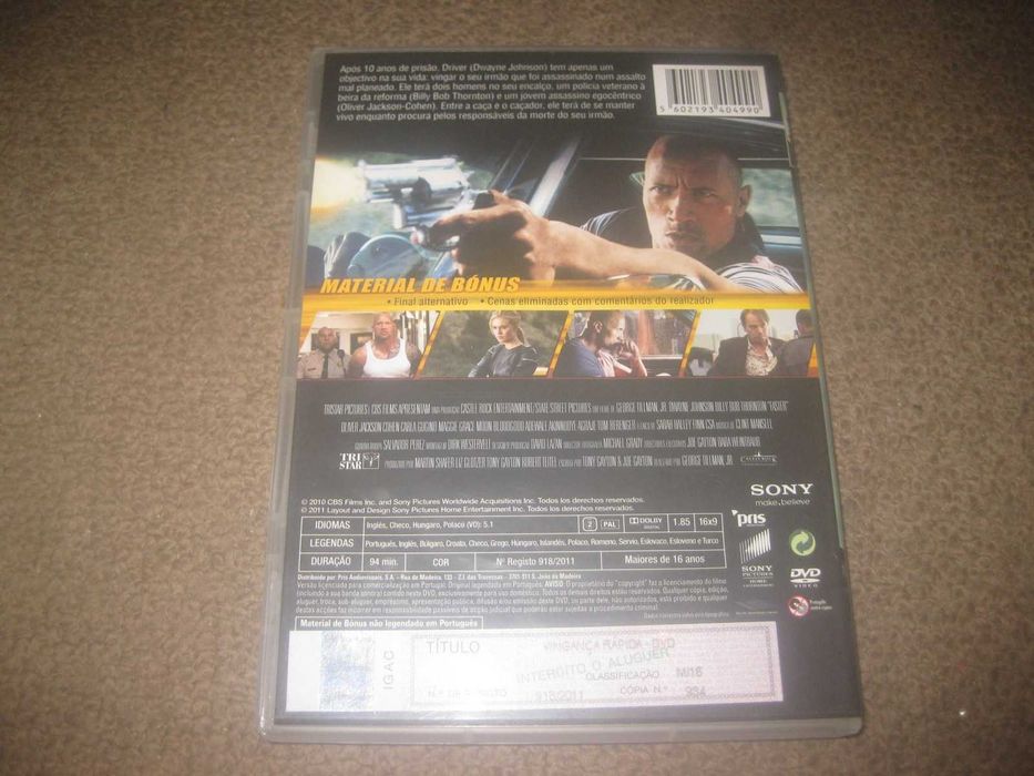 DVD "Vingança Rápida" com Dwayne Johnson