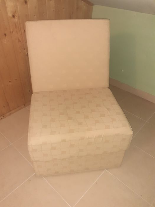 Sofá cambalhota de 1 lugar, amarelo