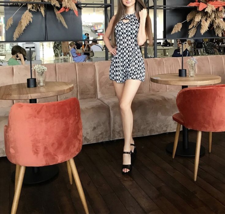 Літній комбінезон з шортами, чорно-білий, інь-ян, трендовий крій