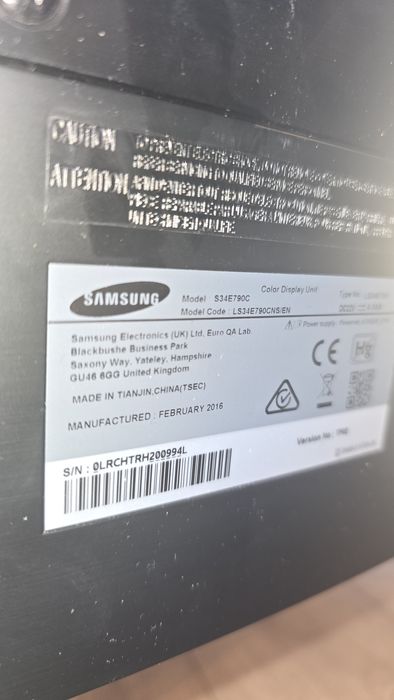 Monitor 34" UltraWide Samsung S34E790C | UWQHD 1440p