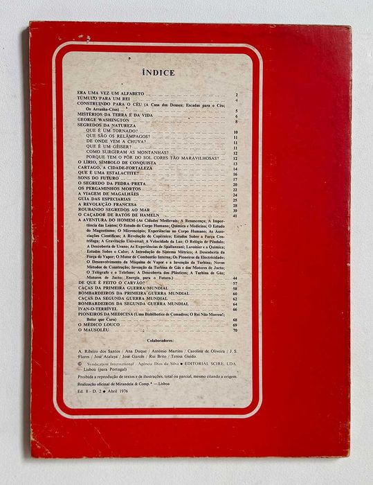 Scire, QUERES SABER? Anos 70.