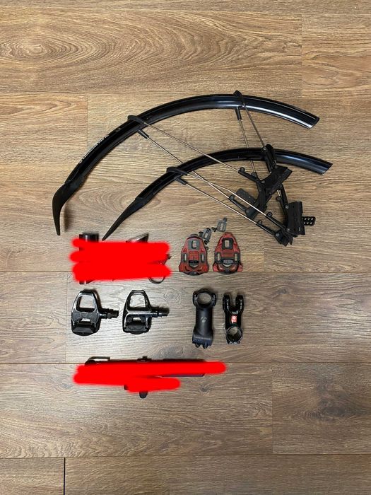 Велосипедні крила SKS BLUEMESKS RACEBLADE PRO XL, педалі Shimano, Time, винос, велоокуляри