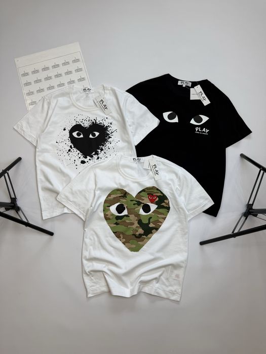 Футболка CDG Play Camo / comme des garcons t-shirt камуфляж