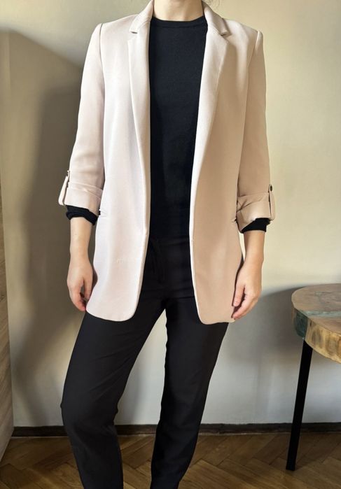 Różowa marynarka Zara, rozmiar XS