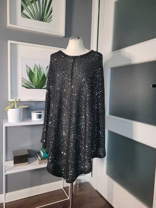 Narzutka poncho z cekinami b.p.c 44/46
