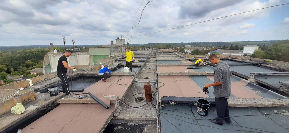 Ремонт мягкой кровли, пайка рубероїда єврорубероид