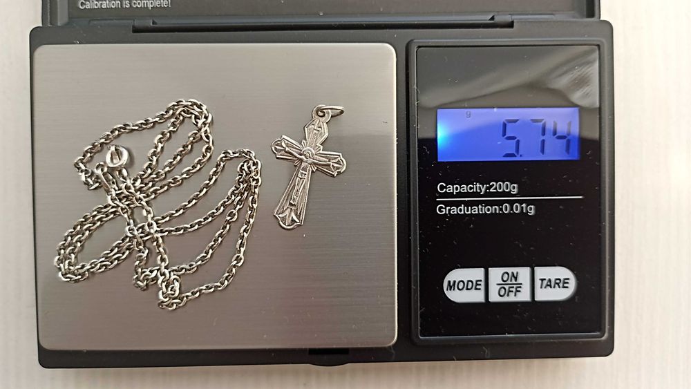 Срібний ланцюжок з хрестиком 5,74гр.