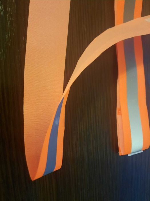 Нарукавники светоотражающие оранжевые на липучке светоотражатели