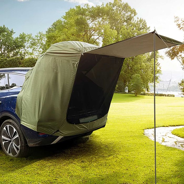 Namiot Do Bagażnika Samochodu z Daszkiem - Wytrzymała Tkanina Oxfrod