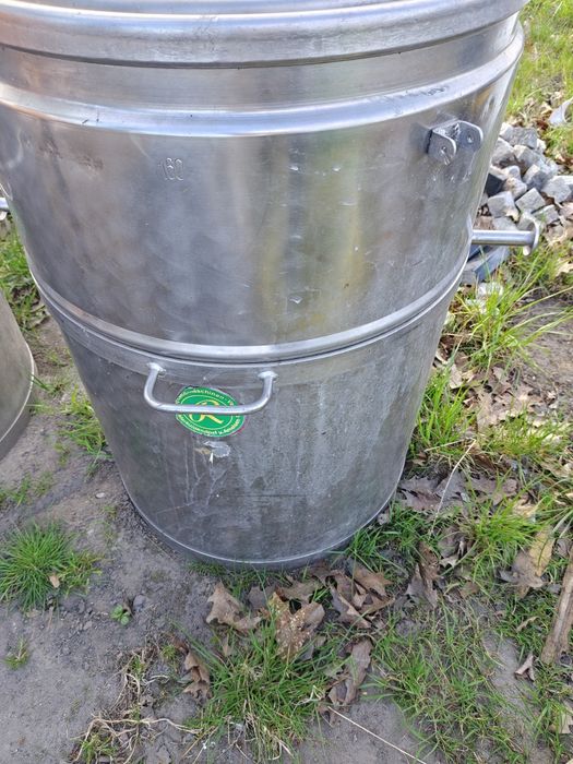 Zbiornik, dwupłaszczowy,beczka, pojemnik 160L. Nierdzewny