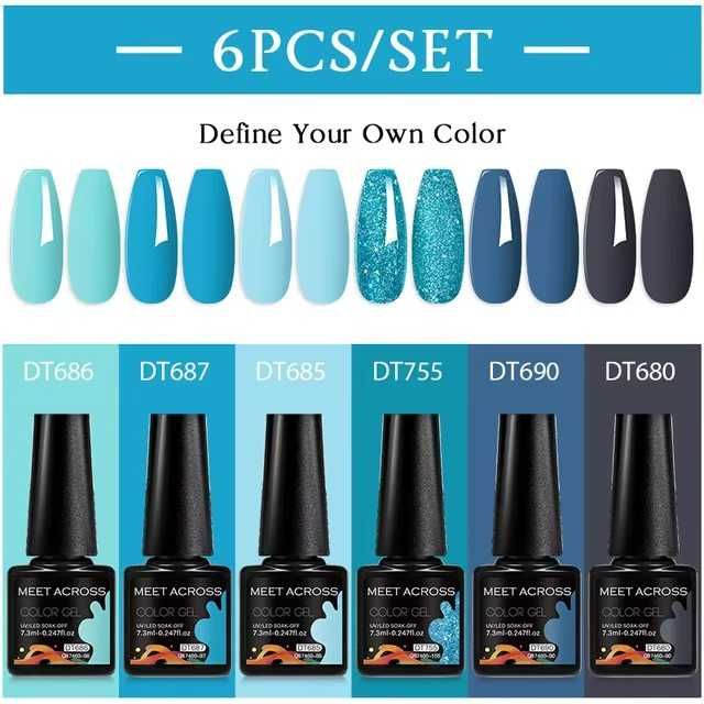 conjunto de 6vernizes de gel