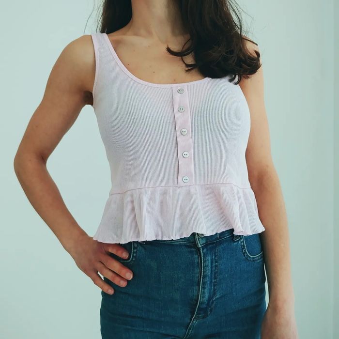 Pink crop top, Primark, size 32, brand new, no label64298019385859123