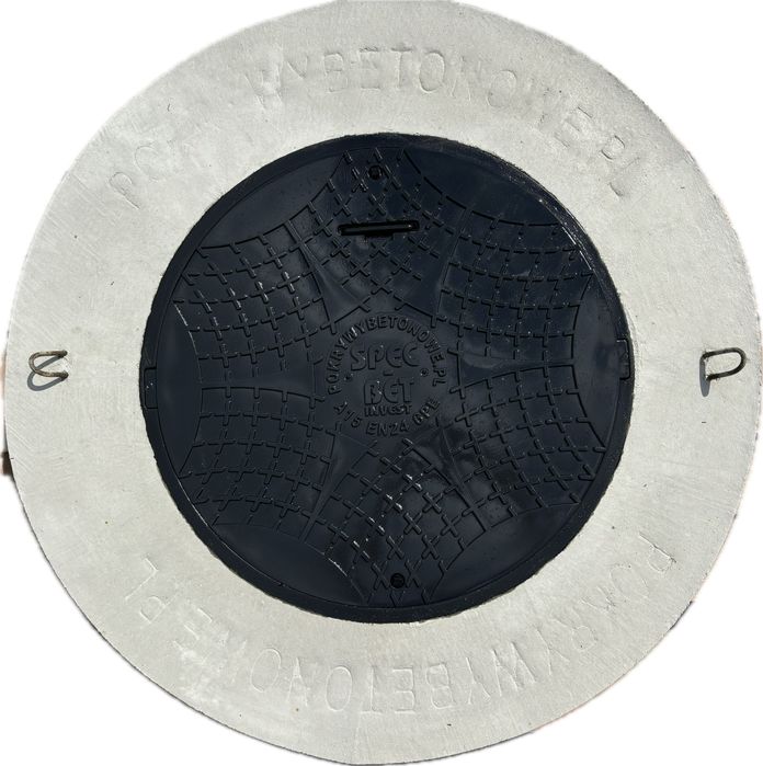 BEZPIECZNA na klucz Pokrywa Betonowa 105cm WŁAZ zamykany z POKRYWĄ