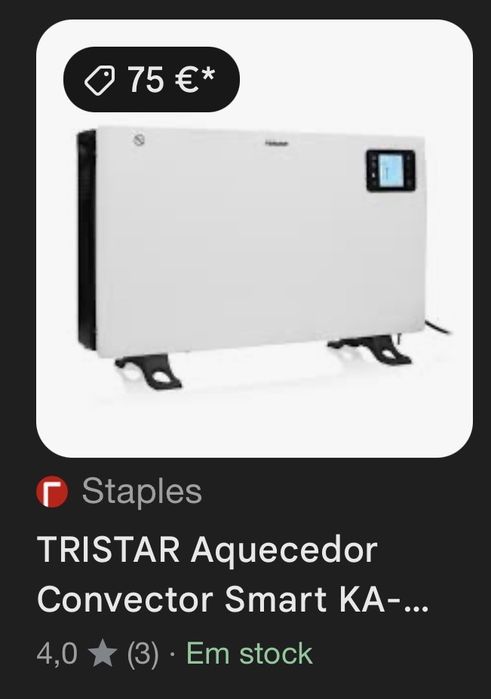 Aquecedor eletrico como novo economico