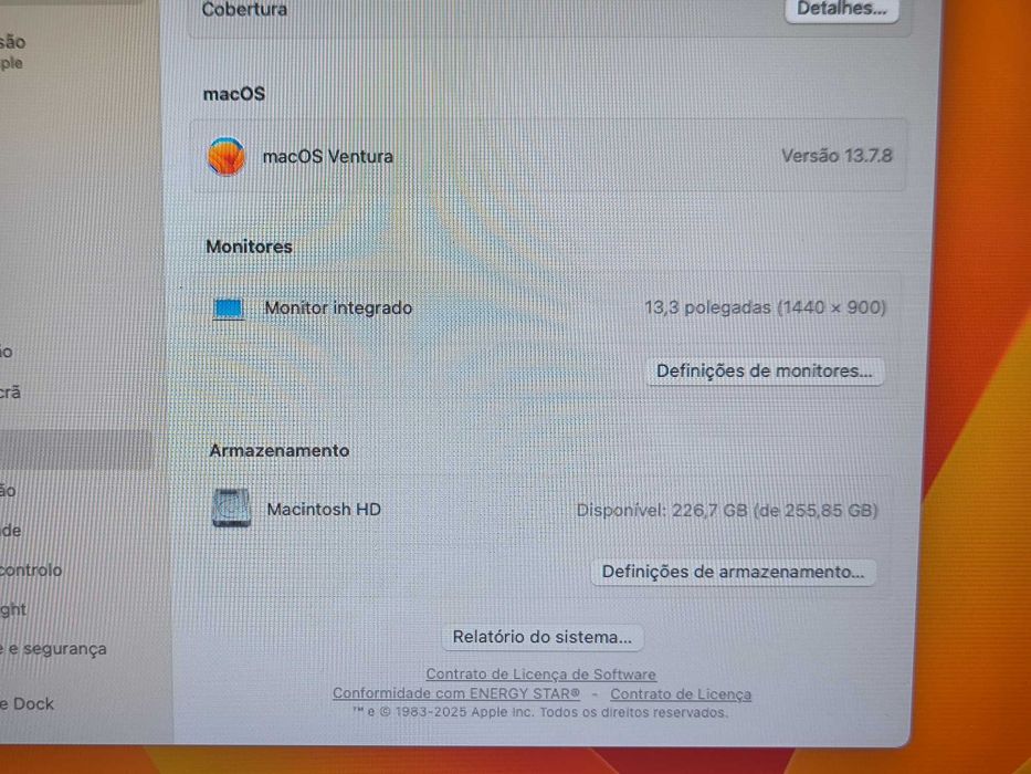 Apple Macbook AIR 13 i7 ssd 256GB 8GB # bateria NOVA