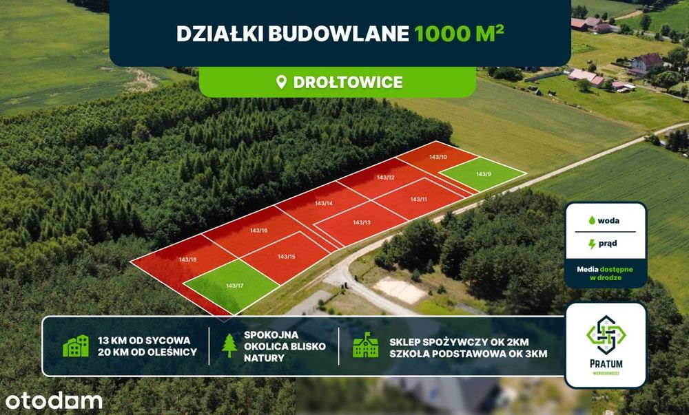 Działki budowlane w otulinie lasu