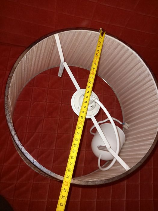 Klosz biały z tkaniny 40cm