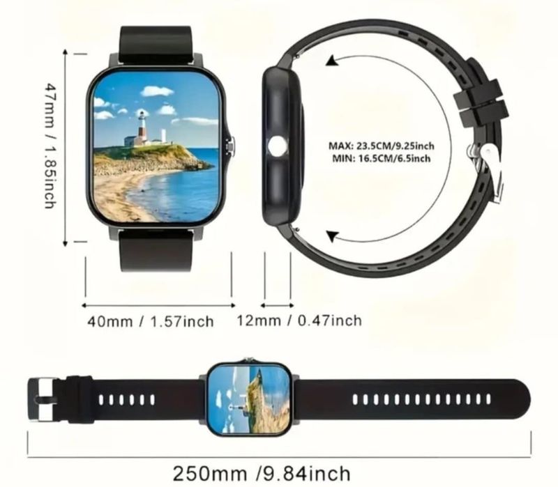 Nowy Smartwatch Czarny
