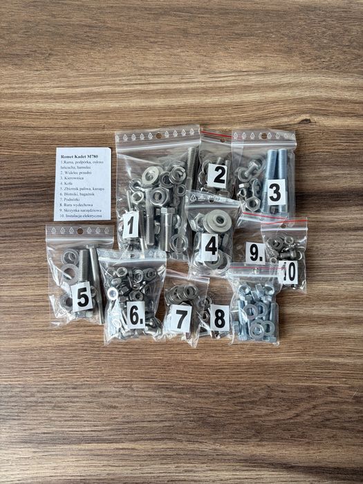 NOWY komplet śrub śruby NIERDZEWNE KADET M780 ROMET