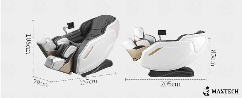 Fotel masujący Nowoczesny z rozciąganiem nóg AstraRelax Zero Gravity