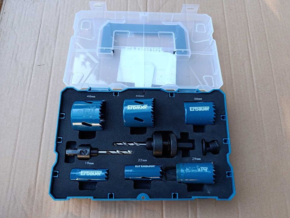 Zestaw 6 otwornic Erbauer do różnych materiałów drewna metalu plastiku