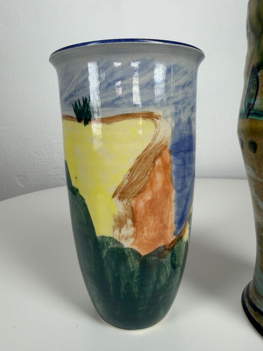 Duńskie wazony ceramiczne – Vensø Danmark + ceramika studyjna, lata 60./70.