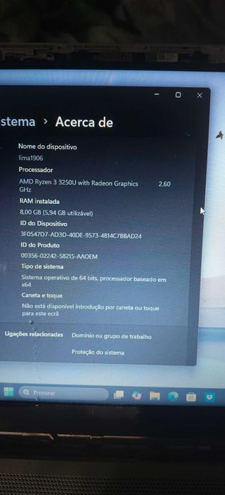 Portátil HP com cerca de 3, 4 anos