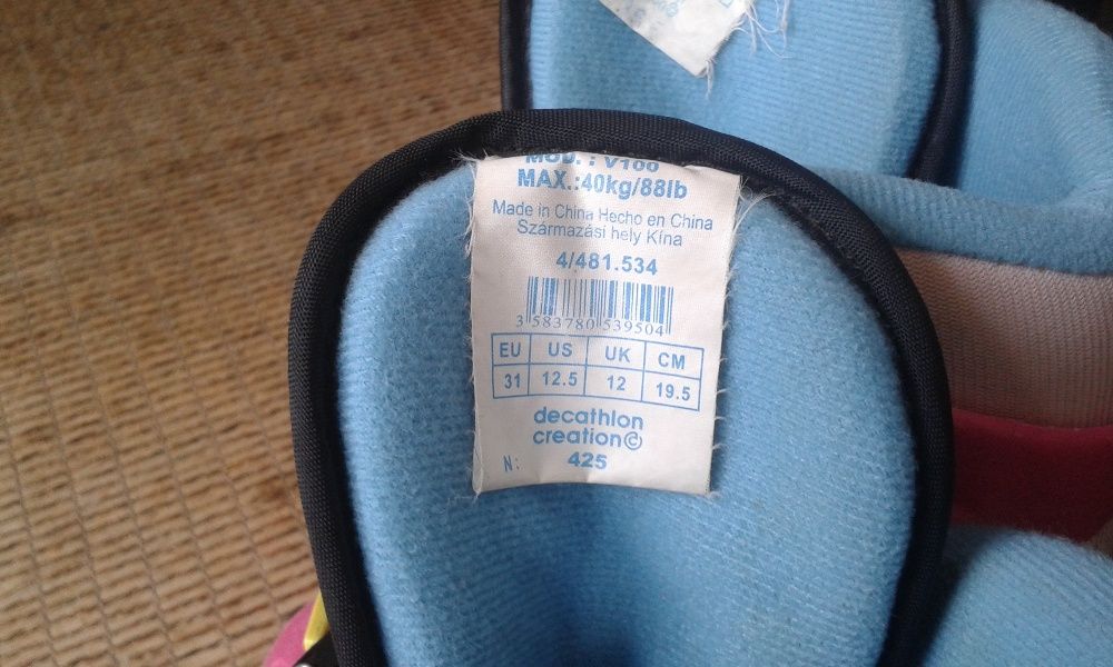 Patins em linha, nº 31+proteções cotovelos, joelhos e punhos