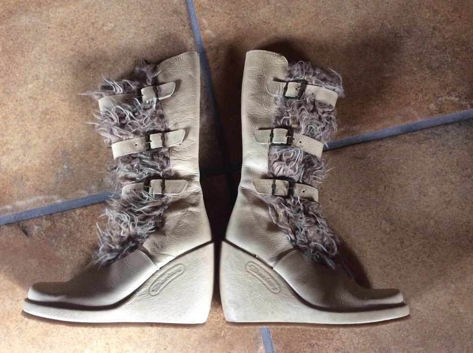 Buty damskie skórzane, śniegowce