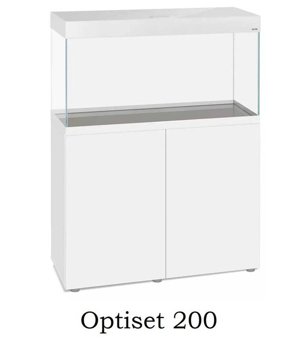 AQUAEL Zestaw Akwariowy z szafką OPTISET czarny/biały/szary 200L