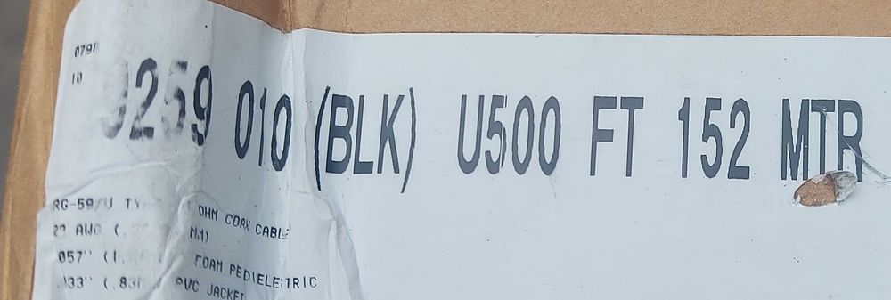 BELDEN кабель медь коаксиальный HIFI аудио видео видеонагляд 75Ом