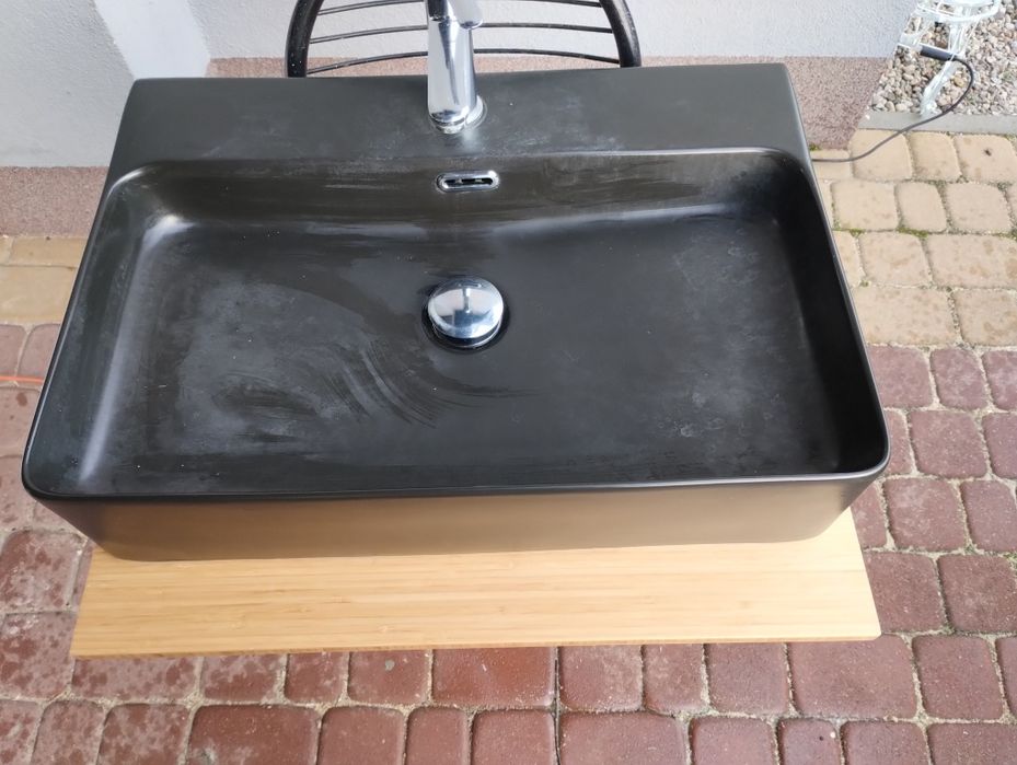 Umywalka czarna Mexen +blat+ baretia