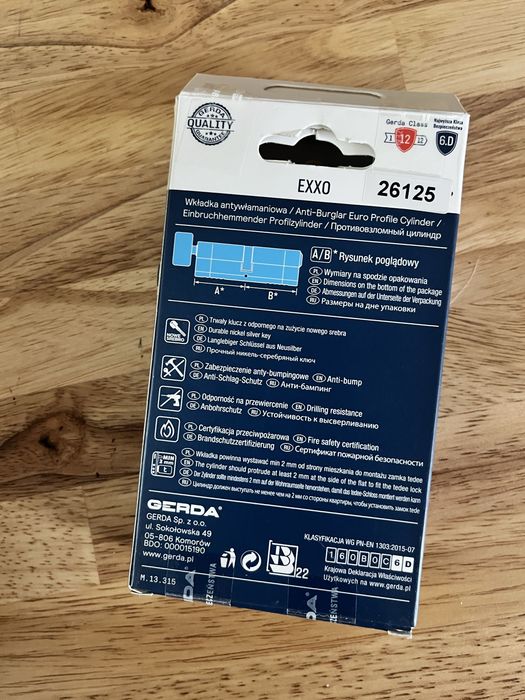 Wkładka antywłamaniowe Gerda Z30/45
