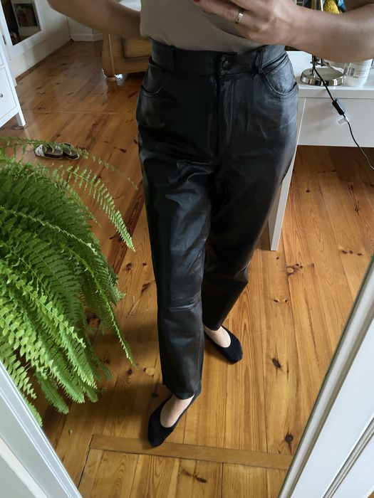 Spodnie skórzane damskie M