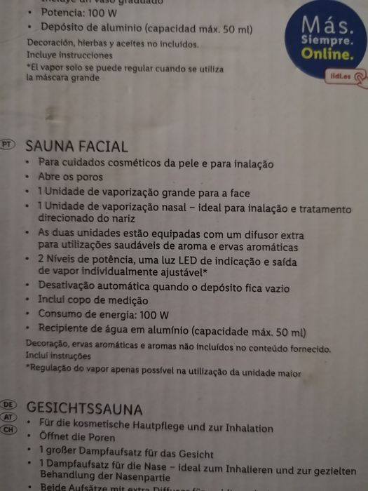 Sauna facial silvercrest