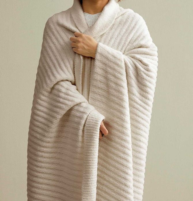 Nowy BEŻOWY koc / kocyk / narzuta / pled / polar / 125 x 175 cm !8421!