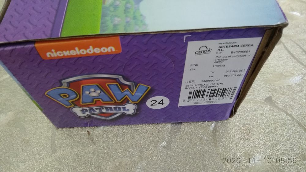 PROMOÇÃO! Pantufas Skye c caixa NOVAS!