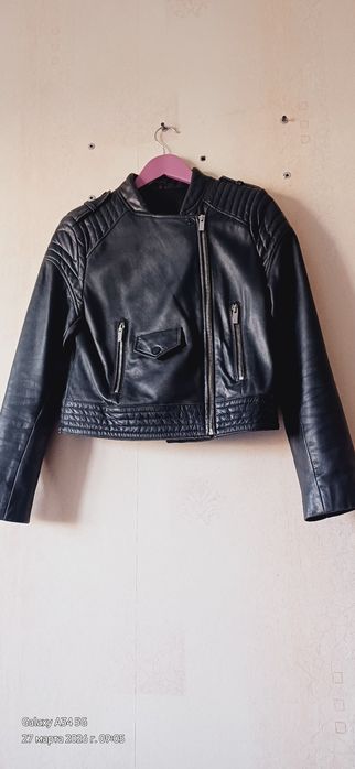 Лайковая косуха MANGO  Испания   S