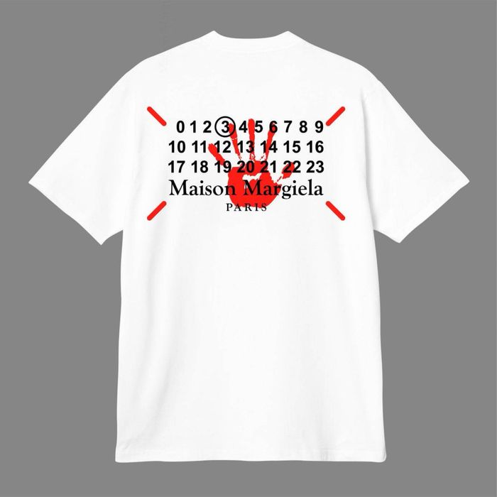 Мужские Футболки Maison Margiela paris logo Мейсон Марджела унисекс