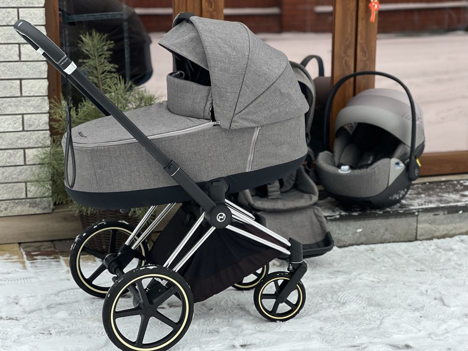 Коляска Cybex Priam 3в1 шасі, люлька, прогулянка, автолюлька cybex