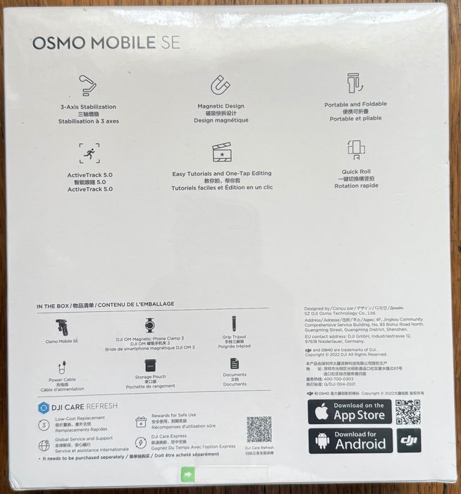 Estabilizador Dji Osmo Mobile SE- novo, 3 anos de garantia