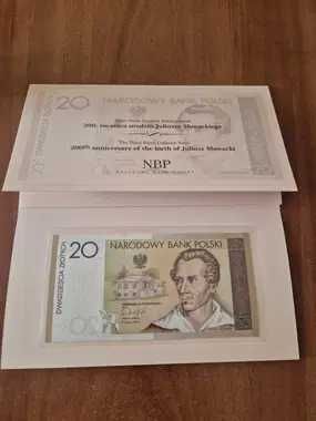 Banknot 20 zł 200 rocznica urodzin Juliusza Słowackiego