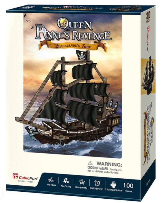 Пазл  Тривимірна головоломка конструктор Корабель Помста Королеви Анни