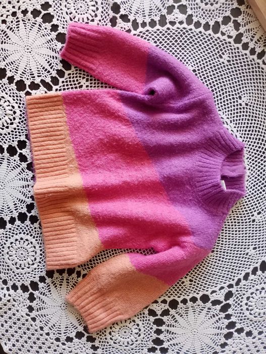 H&M sweter kolorowy rozm. 68