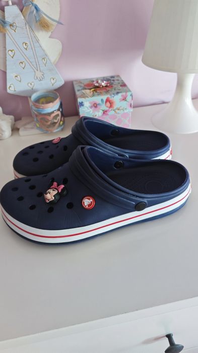 Crocsy granatowe buty Crocs gumowe chodaki mule granatowe 42