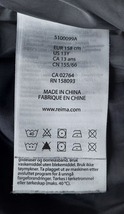 Spodnie zimowe narciarskie REIMA Tec 158 cm