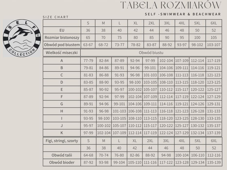 Strój kąpielowy damski plażowy bikini Self 36c