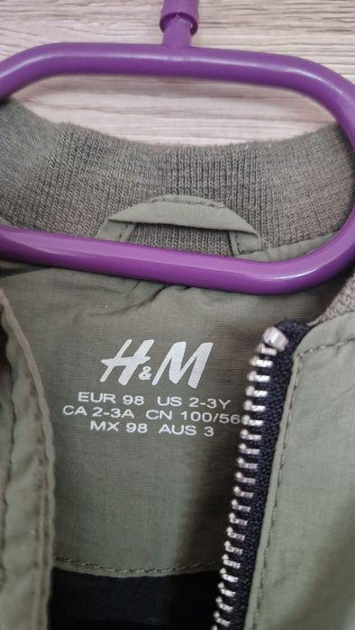 Kurtka bomberka h&m r.98 khaki