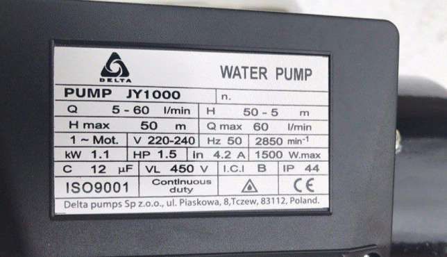 Насосная станция нержавейка 1.1 кВт КОМПЛЕКТ для полива